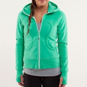 Lululemon mint green full zip scuba hoodie jacket